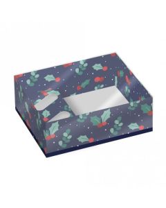 Holly & Berries Hamper & Cupcake Box (Pack Of 2)