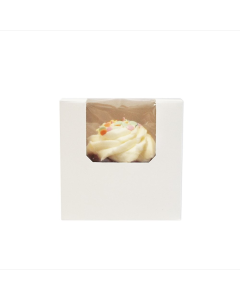 Single Cupcake White Window Box (pack of 6) LAST ONE!
