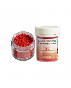 Sugarflair Sugar Crystals - Red 40g