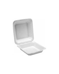 AZ068 7.5" x 8" Goodlife Bagasse Food Boxes Compostable (Pack of 200)