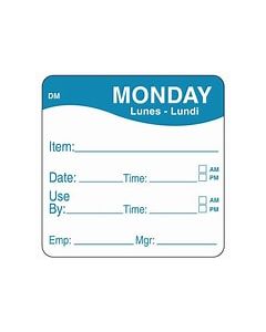 2x2" Day Label Monday - Square
