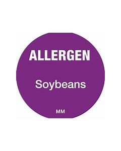  CJ458 Soyabeans Circle Removable Allergen Label (1000)