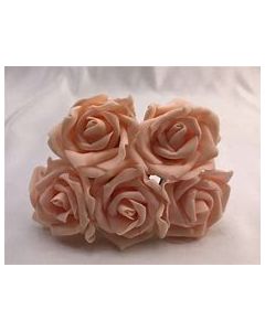 Vintage Pink 5cm Colourfast foam rose – bunch of 6