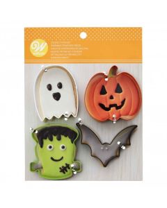Bat, Pumpkin, Ghost & Monster Cutter Set (x 4)